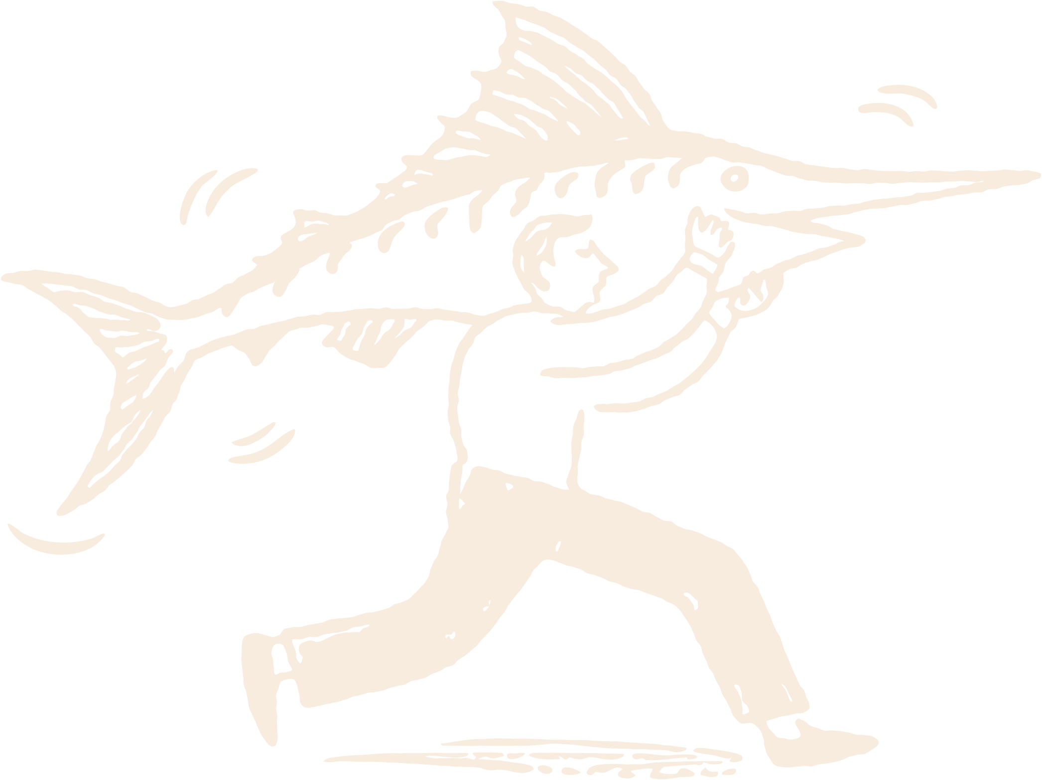 Swordfish doodle illustration